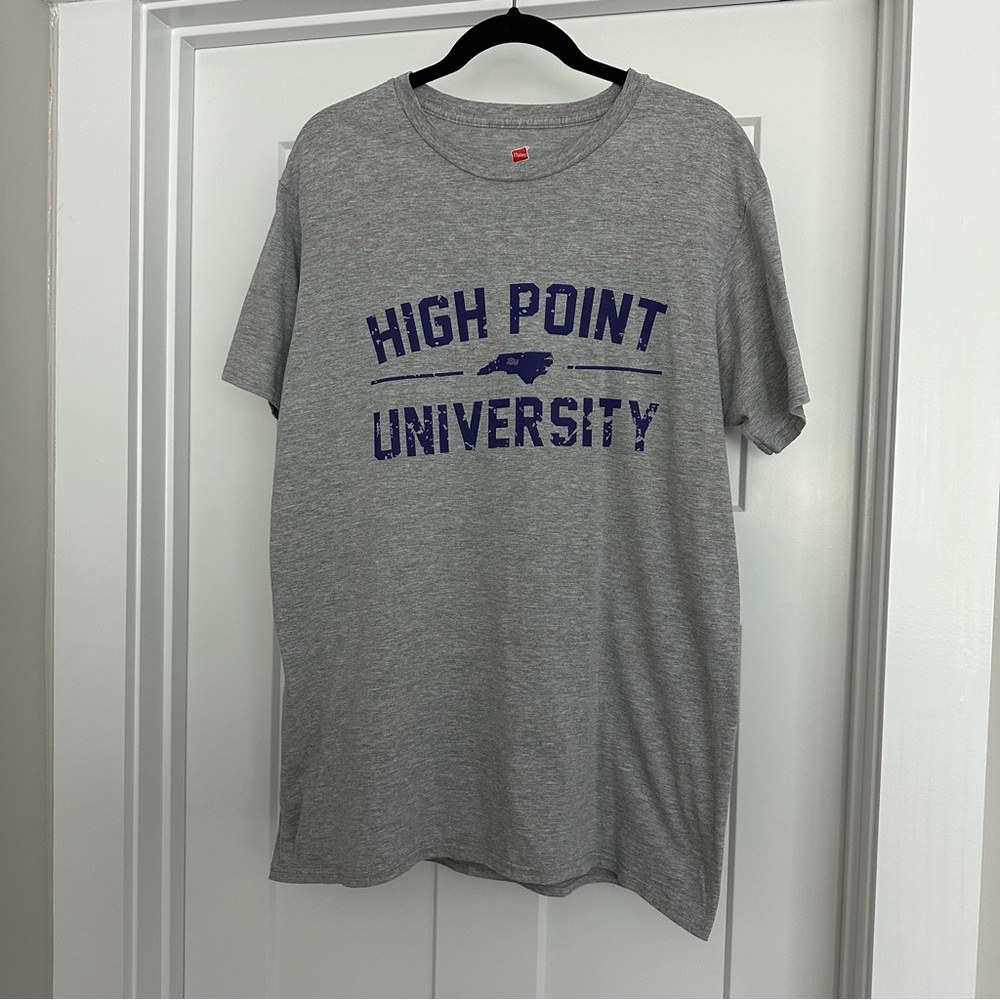 High Point University Gray Hanes nano-T Large Like New